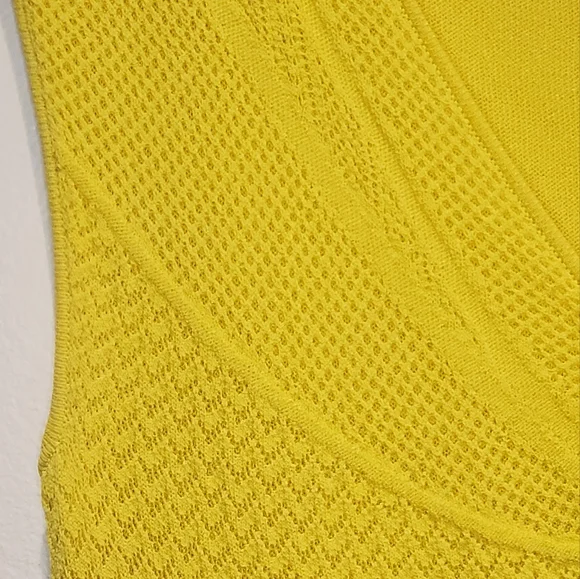 NWT CATHERINE MALANDRINO - DRESS - SLEEVELESS - YELLOW -VISCOSE/NYLON - Picture 5 of 8